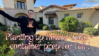 Planting up flower beds  container prep for fall [upl. by Magdalene]