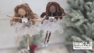 Needle Felt Ballerina Doll Waldorf Beginner Tutorial  Quick Version [upl. by Bridges]