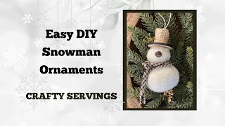 DIY Snowman Ornament with Felted Balls [upl. by Yruj378]