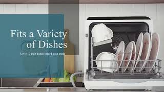 NOVETE 5 Washing Programs Portable Countertop Dishwashers [upl. by Willtrude29]