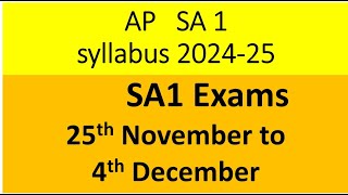 10th class sa1 syllabus 202425  sa1 syllabus for class 10 class 10 sa1 syllabus 202425 [upl. by Addia]