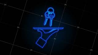 Neon keys handing over hand Motion Graphic [upl. by Esinereb]