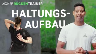 Rückenübungen für den Haltungsaufbau und Mobilisationscheck  AOKRückentrainer  Episode 1 [upl. by Amlet]