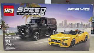 LEGO Speed Champions MercedesAMG G 63 amp MercedesAMG SL 63 76924 Review [upl. by Ahtera]