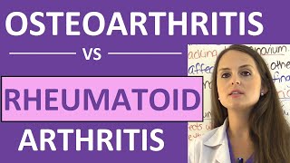 Osteoarthritis vs Rheumatoid Arthritis Nursing  Symptoms Pathophysiology Treatment Mnemonic NCLEX [upl. by Arihsan]