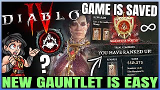 Diablo 4  WARNING New Gauntlet is RIDICULOUS  How to Get Top 100 EASY amp Sorcerer Guide [upl. by Anerev]