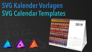 Affinity Designer Publisher amp Photo  SVG Kalender Vorlagen [upl. by Anaidirib]