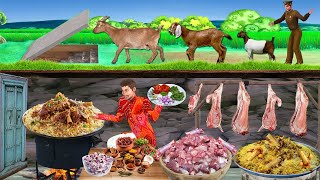 Underground Mutton Biryani Cooking Street Food Hindi Kahaniya Moral Stories Funny Hindi Comedy Video [upl. by Esialb]