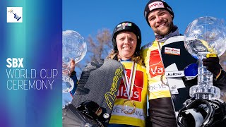 BANKES and NOERL crowned SBX World Cup Champions  Veysonnaz  FIS Snowboard [upl. by Nidak]