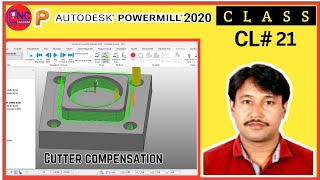 POWERMILL 2020  HOW TO MAKE D VALU PROGRAM IN POWERMILL 2020  Cutter compensation in program [upl. by Anaidirib]