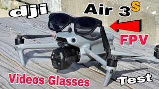 Dji Air 3s Drone  Video Glasses FPV Test Nreal Air AR Glasses [upl. by Iddet65]