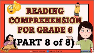 Grade 6 Reading Comprehension Short Stories Part 8 of 8 Developing Reading Power  Teacher Shares [upl. by Pelagia]