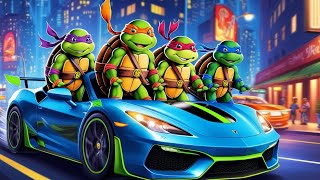 Brave and Strong Ninja Turtles  Animals Song for Kids 🎵🎵 [upl. by Bozuwa]