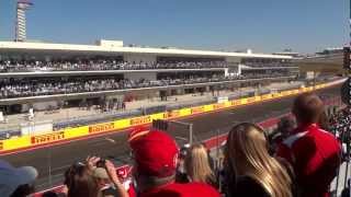 Start of Formula 1  Grandstand  Austin Texas  COTA  November 18 2012 [upl. by Ephrayim]