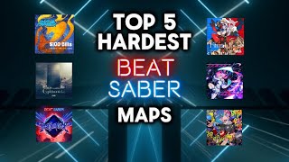 Top 5 HARDEST beat saber maps [upl. by Otila]