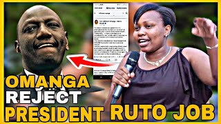 Millicent omanga rejects ruto job  sitaki  nairobi rivers commission job  millicent omanga [upl. by Nauquf]