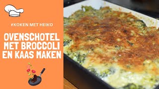 Ovenschotel met broccoli en kaas maken Super met zoete aardappels [upl. by Adnirem512]