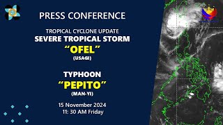 Press Conference STSOfelPHUsagi TyphoonPepitoPHManyi at 1130AM  November 15 2024Friday [upl. by Dickey]