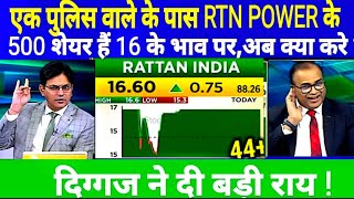 RATTANINDIA POWER SHARE LATEST NEWS TODAY RTN POWER SHARE TARGET S B STOCK NEWS [upl. by Wynny]