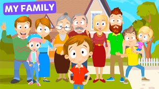 My Family  vocabulary for kids  English Vocabulary for Kids [upl. by Archer]