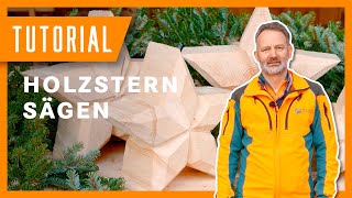 Günter zeigt HolzStern mit der Motorsäge schnitzen I DIY der Bayerischen Staatsforsten [upl. by Eaner]