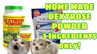 HOW TO MAKE DEXTROSE POWDER FOR PETS 3 INGREDIENTS electrolytes [upl. by Reltuc]