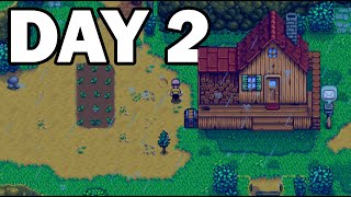 Playing One Day of Stardew Valley Every Real Day Day 2 [upl. by Netsirhc]