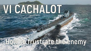 World of Warships  Cachalot Replay how to frustrate the enemy [upl. by Nadine]