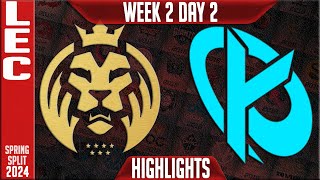 MDK vs KC Highlights  LEC Spring 2024 W2D2  MAD Lions KOI vs Karmine Corp [upl. by Atahs52]