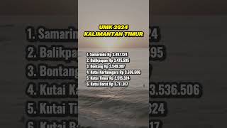 UMK Kalimantan Timur 2024 shortvideo whatsappstatus umkmindonesia [upl. by Ennaxxor]