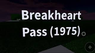 Roblox 1975 Breakheart Pass Runaway Movie Train Crash roblox [upl. by Joon213]