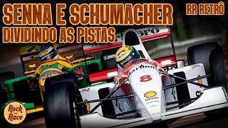 OS DESEMPENHOS de SENNA e SCHUMACHER DIVIDINDO as PISTAS QUEM FOI MELHOR [upl. by Ylrebmic]