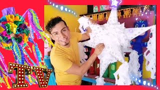 Como HACER UNA PIÑATA de ESTRELLA NAVIDADEÑA‼️🎉❣️😱 [upl. by Nrubua]