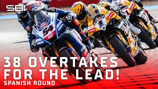 Bautista vs Razgatlioglus INCREDIBLE Jerez Race 2 battle  ESPWorldSBK 🇪🇸 [upl. by Hairu]