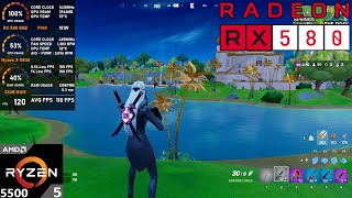 RX 580 8GB  Ryzen 5 5500  Fortnite DX11 DX12 Performance Mode Chapter 2 Remix [upl. by Alletse]