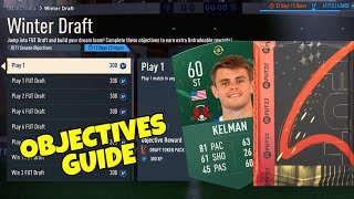 NEW TOKEN HOW TO COMPLETE WINTER DRAFT OBJECTIVES  FIFA 23 Ultimate Team [upl. by Rosabelle]