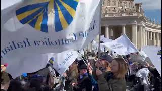 A BRACCIA APERTE Roma 25 aprile 2024  Incontro nazionale della Azione Cattolica con papa Francesco [upl. by Gosney]