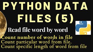 File Handling in Python  Read file word by word  Python Programming [upl. by Puiia556]