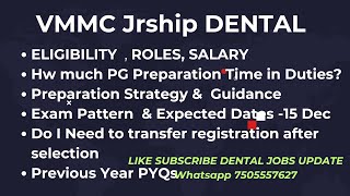 Dental Junior Resident VMMC Sajdurjung Hospital New Delhi [upl. by Nnayllehs]