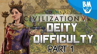 Deity Run with Poland  Part 1  Civilization 6 Gameplay [upl. by Nehte372]