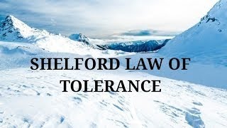 SHELFORD LAW OF TOLERANCECSIRGATEICMR [upl. by Ezarras]