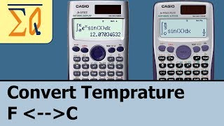 Casio FX991 calculator convert F to C temperature and vise versa [upl. by Pelmas]