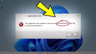 Fix The application was unable to start correctly 0xc0000005 in Windows 11  1087  Error 0xc00005 [upl. by Etty]