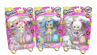 Shopkins Shoppies Dolls Season 8 World Vacation Sara Sushi Coralee Bubbleisha Unboxing Toy Review [upl. by Milla]