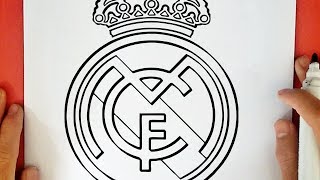 COMO DIBUJAR EL ESCUDO DEL REAL MADRID [upl. by Ehr]