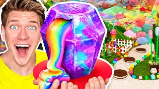 10000 Pounds of Candy Turned Into Candyland  DIY Art Challenge in Real Life for 24 Hours [upl. by Ardnoed]