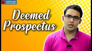 Deemed Prospectus explained by Advocate Sanyog Vyas [upl. by Lettig619]