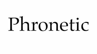 How to Pronounce Phronetic [upl. by Benisch551]