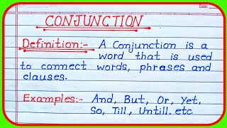 Definition of Conjunction  Conjunction in English  Conjunction ki Definition [upl. by Homere838]