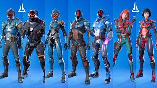 All The Seven Skins in Fortnite Battle Royale [upl. by Kokaras]